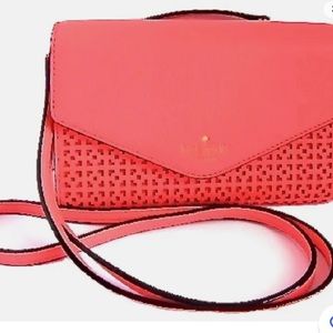 KATE SPADE WINNI WAKEFIELD LANE SURPRISE CORAL CROSSBODY